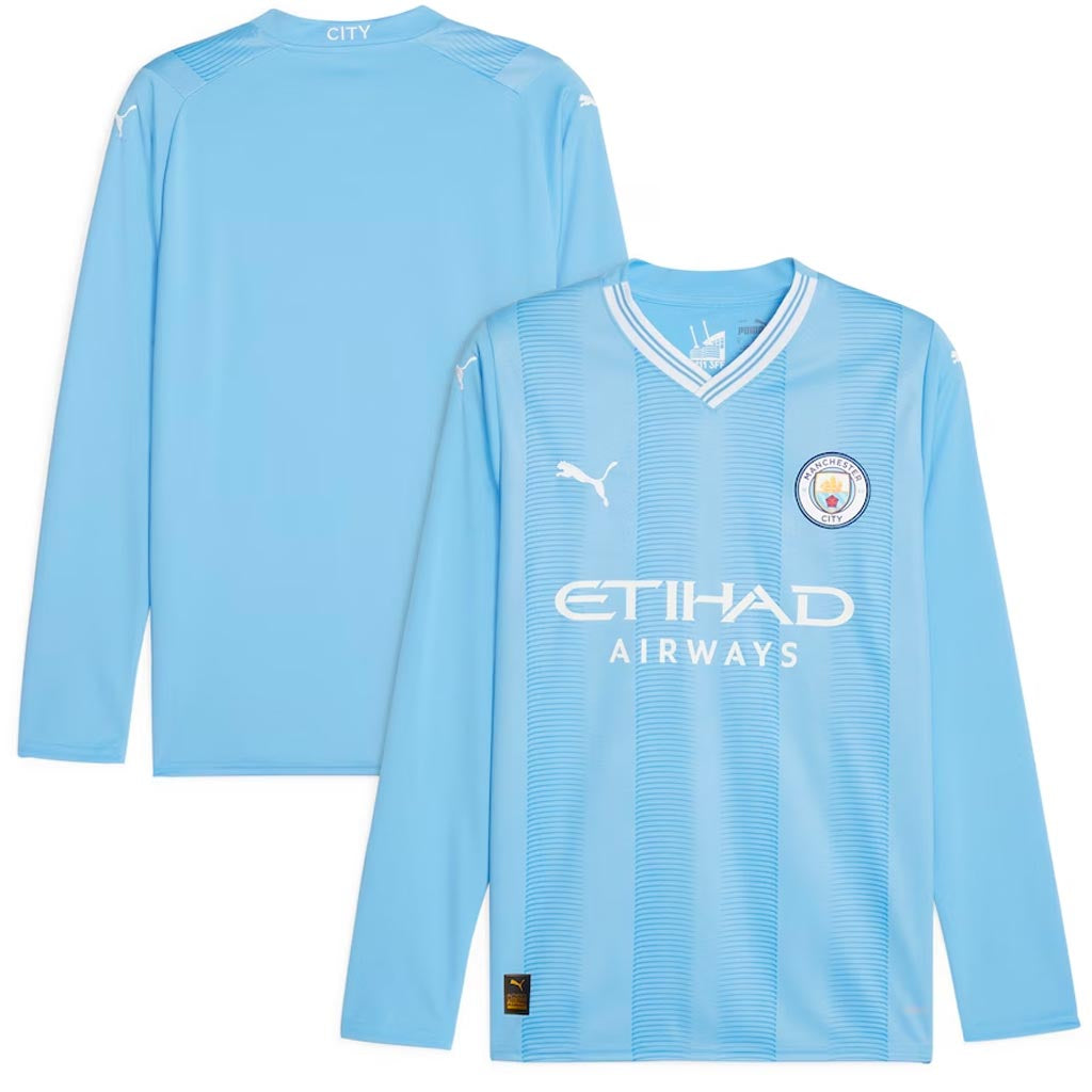 Manchester City 2023/24 Long Sleeve Home Jersey Shirt