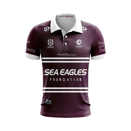 Manly Warringah Sea Eagles 2024 Foundation Polo Shirt