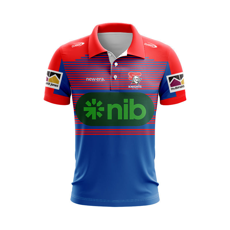 Newcastle Knights 2024 Blue Training Polo Shirt