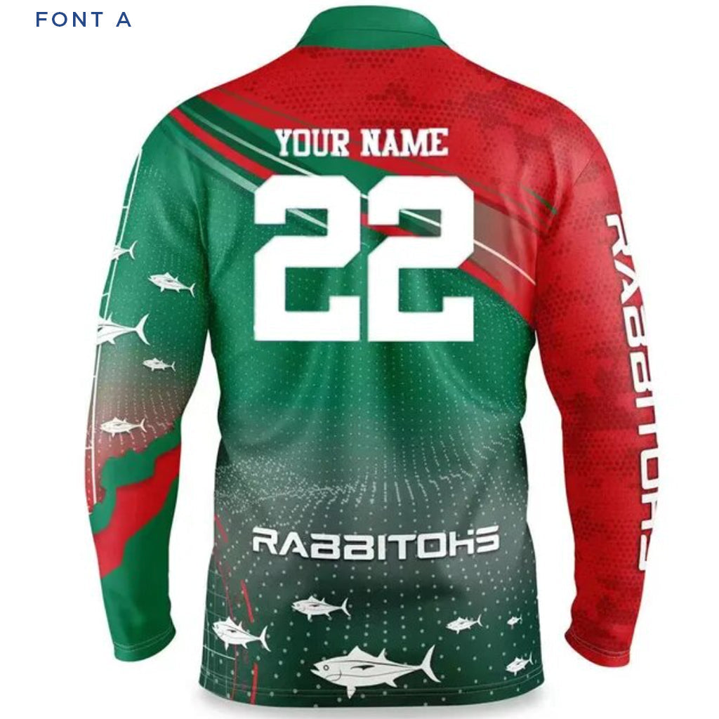 South Sydney Rabbitohs Long Sleeve Fishing Shirt