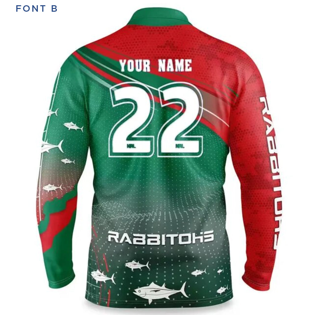 South Sydney Rabbitohs Long Sleeve Fishing Shirt