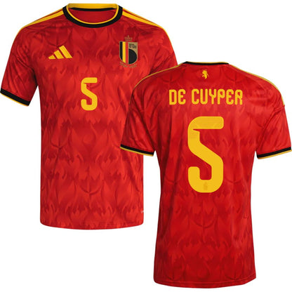 Belgium 2026 World Cup De Cuyper #5 Home Jersey Shirt