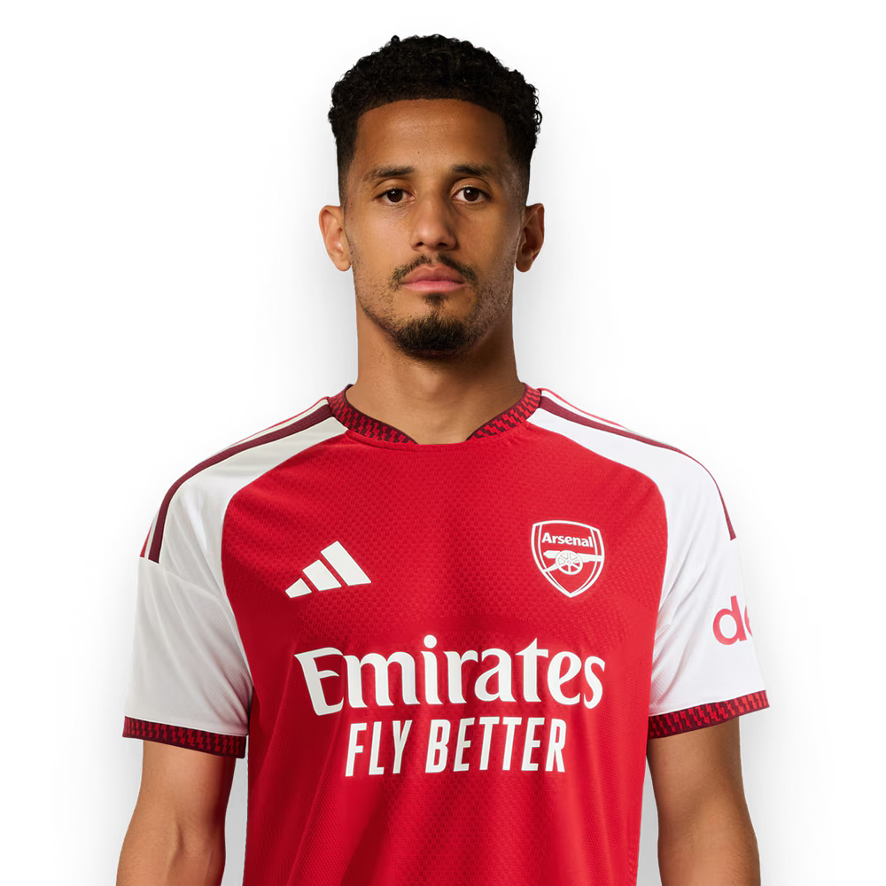 Arsenal Gunners 2026/27 Saliba #2 Home Jersey Shirt