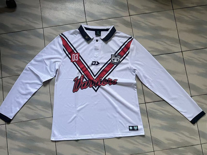 New Zealand Warriors 2026 Long Sleeve 03 Fauxback Jersey