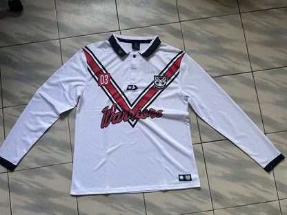 New Zealand Warriors 2026 Long Sleeve 03 Fauxback Jersey
