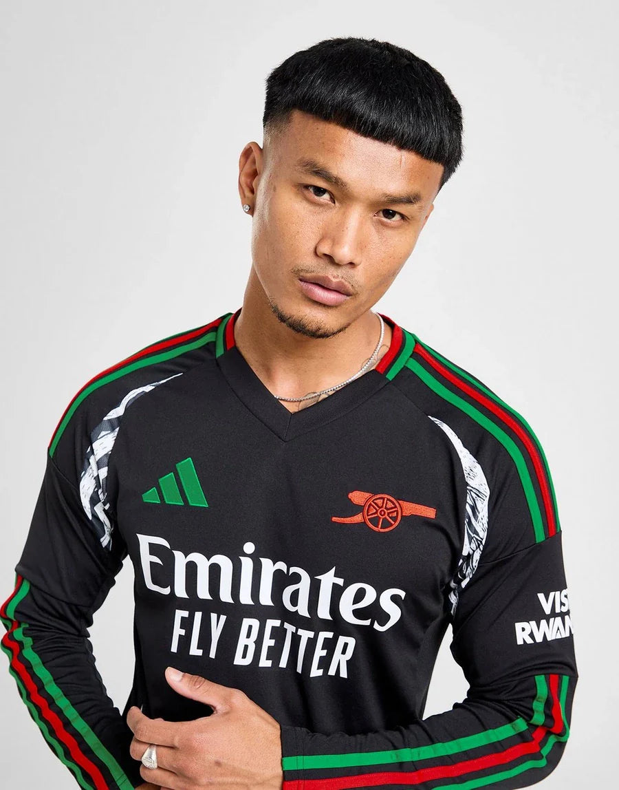 Arsenal Gunners 2024/25 Long Sleeve Away Jersey Shirt