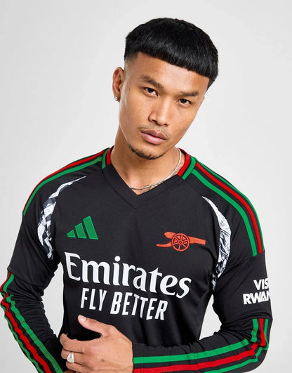 Arsenal Gunners 2024/25 Long Sleeve Away Jersey Shirt