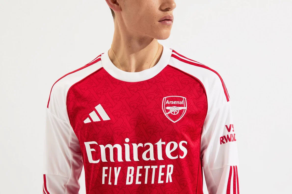 Arsenal Gunners 2025/26 Long Sleeve Home Jersey Shirt