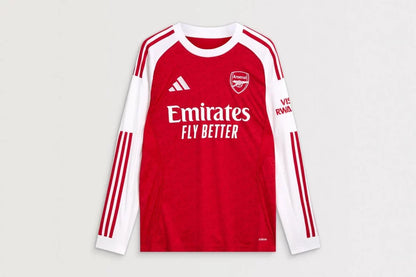 Arsenal Gunners 2025/26 Long Sleeve Home Jersey Shirt